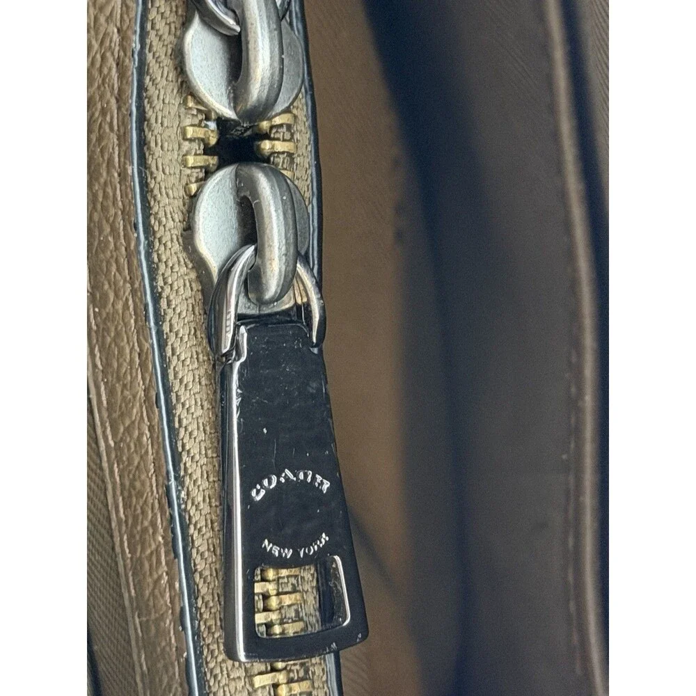 Coach Mercer Satchel Tote Bag Pebbled Leather Brown Shoulder Crossbody Purse - Picture 15 of 16